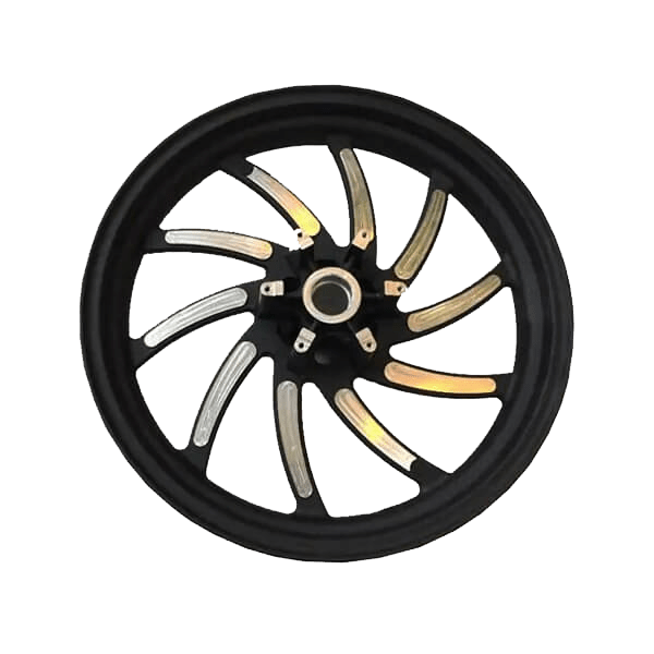 Customized machining of front and rear wheels of motorcycles