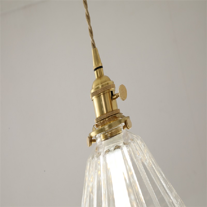 Japanese style retro glass living room simple chandelier