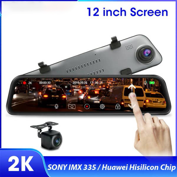 12 inch HD car streaming media camera