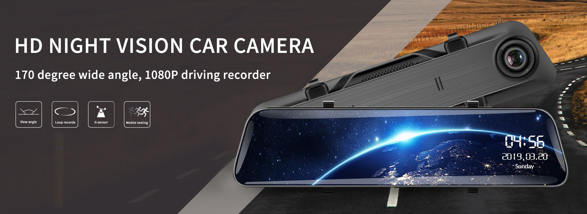 Caméra de voiture de vision nocturne HD