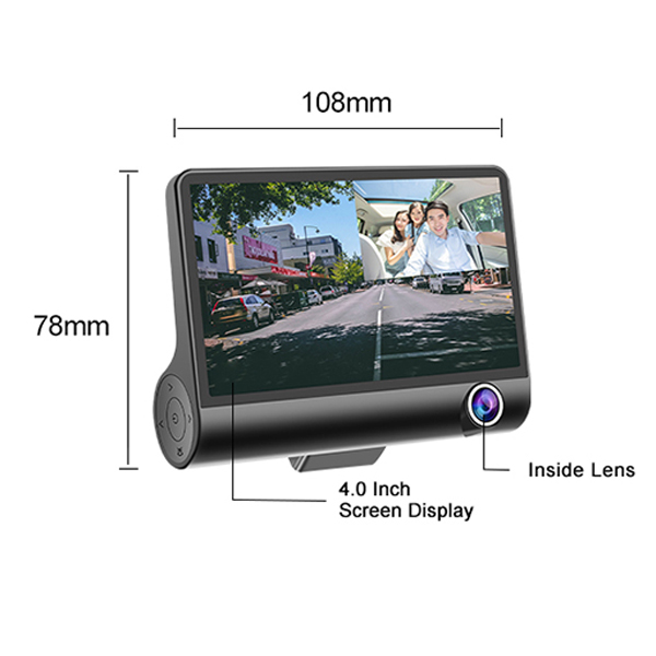 4 inch mini 3 split car camera