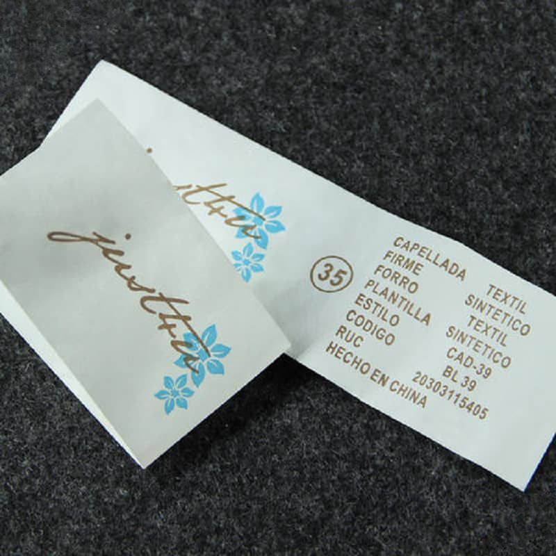 Clothing printing label