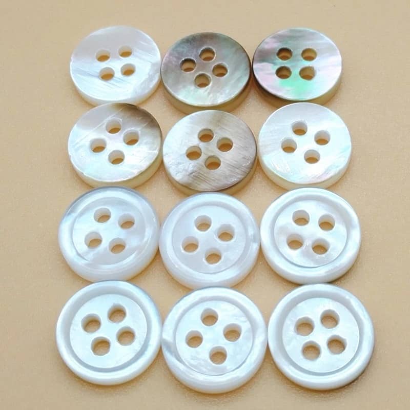 White Butterfly Shell Button