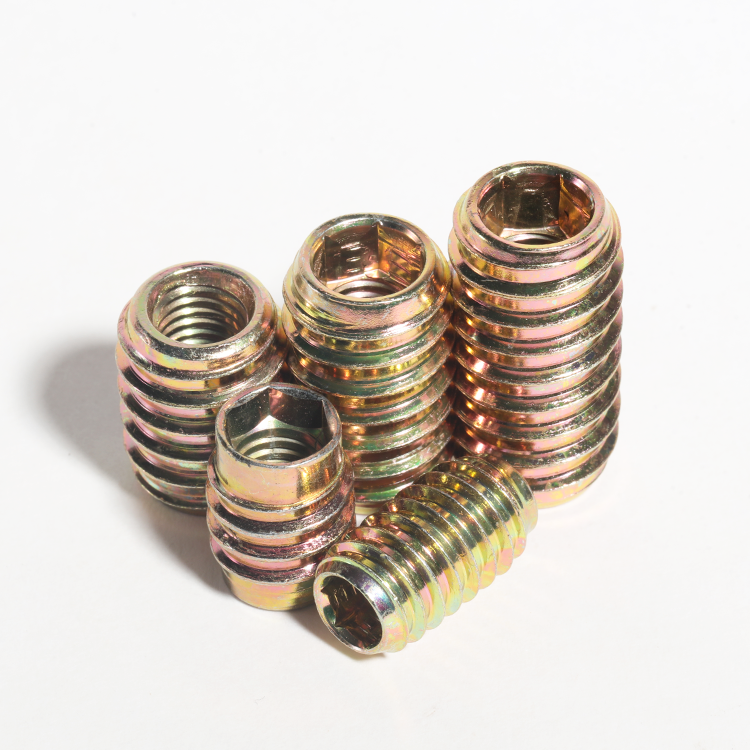 4pcs Furniture Connection Connection M8x80mm Threaded Rod with Insert nut Half Moon nut Hexagon nut 
